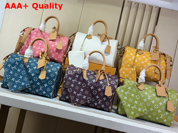 Louis Vuitton Speedy P9 Bandouliere 30 Reversible Monogram Green Dew Calfskin Leather M2A408 Replica