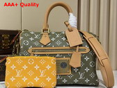 Louis Vuitton Speedy P9 Bandouliere 30 Reversible Monogram Yellow Calfskin Leather Replica