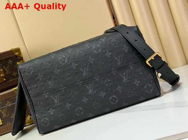 Louis Vuitton Speedy P9 Bandouliere 30 in Black Ostrich Leather Replica