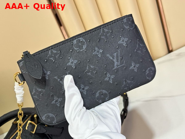 Louis Vuitton Speedy P9 Bandouliere 30 in Black Ostrich Leather Replica
