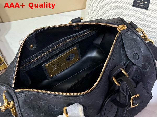 Louis Vuitton Speedy P9 Bandouliere 30 in Black Ostrich Leather Replica