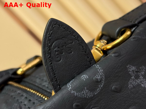 Louis Vuitton Speedy P9 Bandouliere 30 in Black Ostrich Leather Replica