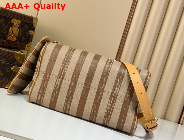 Louis Vuitton Speedy P9 Bandouliere 30 in Camel Washed Stripes Calfskin Leather Replica