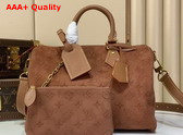 Louis Vuitton Speedy P9 Bandouliere 30 in Luxurious Brown Suede with a Debossed Monogram Pattern M29405 Replica