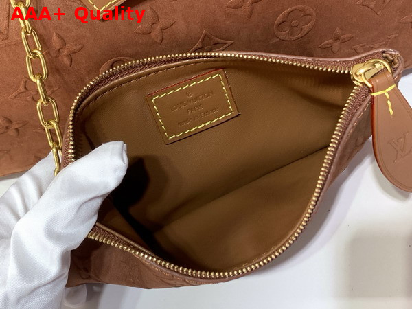 Louis Vuitton Speedy P9 Bandouliere 30 in Luxurious Brown Suede with a Debossed Monogram Pattern M29405 Replica