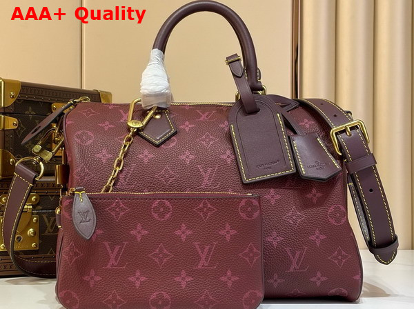 Louis Vuitton Speedy P9 Bandouliere 30 in Monogram Fig Calfskin Leather M2A417 Replica