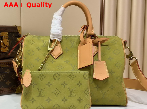 Louis Vuitton Speedy P9 Bandouliere 30 in Monogram Green Dew Calfskin Leather M2A408 Replica