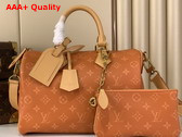 Louis Vuitton Speedy P9 Bandouliere 30 in Ocre Calfskin Leather with a Tonal Monogram Print M27977 Replica