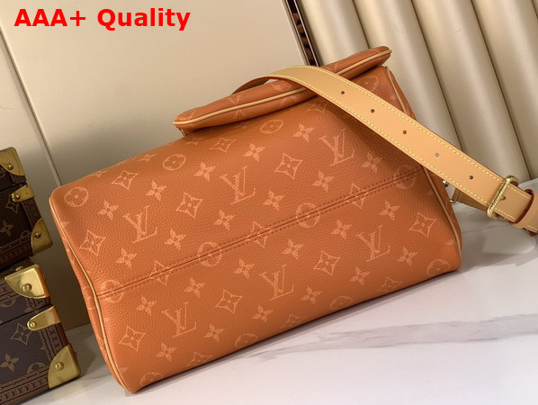 Louis Vuitton Speedy P9 Bandouliere 30 in Ocre Calfskin Leather with a Tonal Monogram Print M27977 Replica