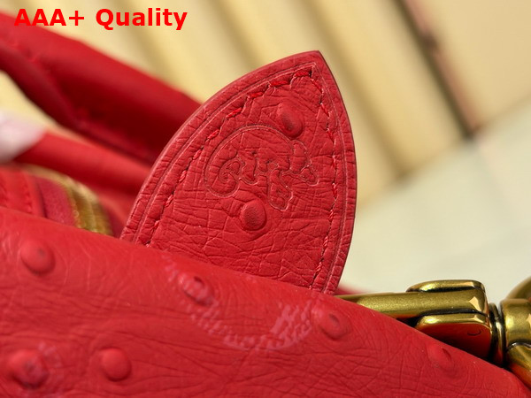 Louis Vuitton Speedy P9 Bandouliere 30 in Red Ostrich Leather Replica