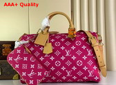 Louis Vuitton Speedy P9 Bandouliere 40 Bag in Agate Pink Monogram Leather M11563 Replica