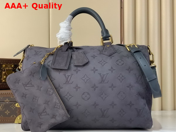 Louis Vuitton Speedy P9 Bandouliere 40 in Gray Suede M15225 Replica