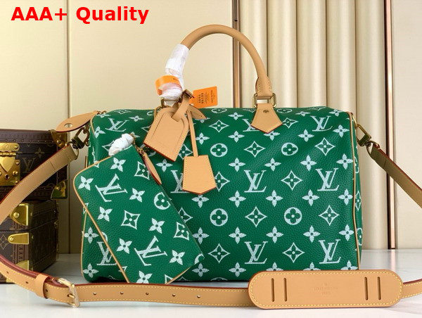Louis Vuitton Speedy P9 Bandouliere 40 in Green Monogram Leather M24417 Replica