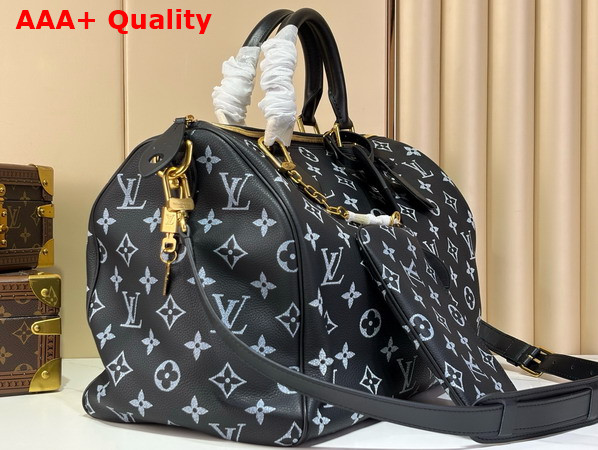 Louis Vuitton Speedy P9 Bandouliere 40 in Monogram Firefly Calfskin M2A709 Replica