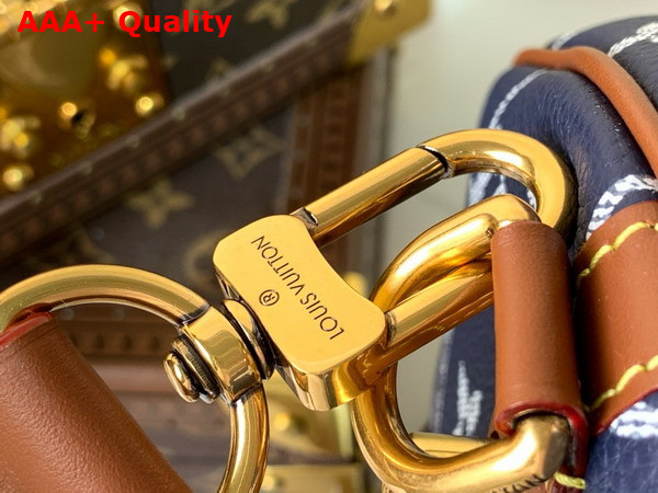 Louis Vuitton Speedy P9 Bandouliere 40 in Navy Blue Monogram Leather Replica