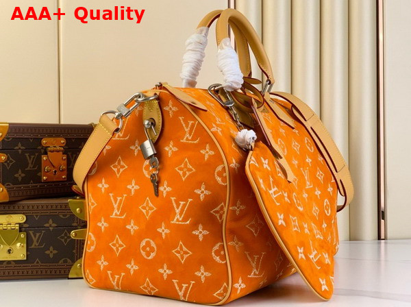 Louis Vuitton Speedy P9 Bandouliere 40 in Orange Nubuck Calf Leather M11569 Replica