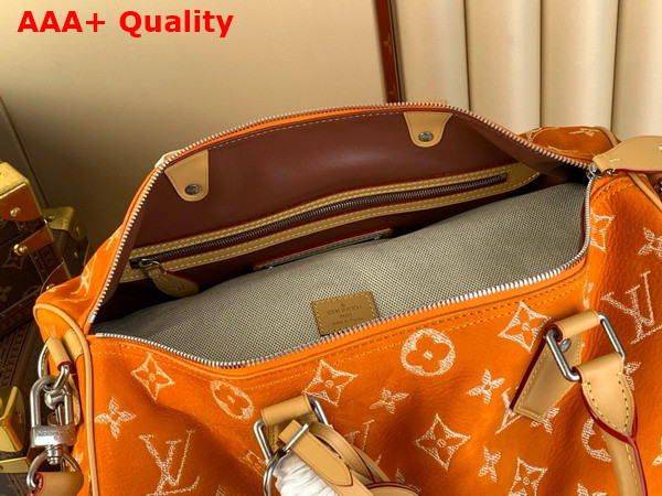 Louis Vuitton Speedy P9 Bandouliere 40 in Orange Nubuck Calf Leather M11569 Replica