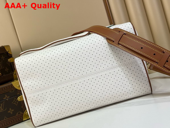 Louis Vuitton Speedy P9 Bandouliere 40 in White Perforated Calfskin M29330 Replica