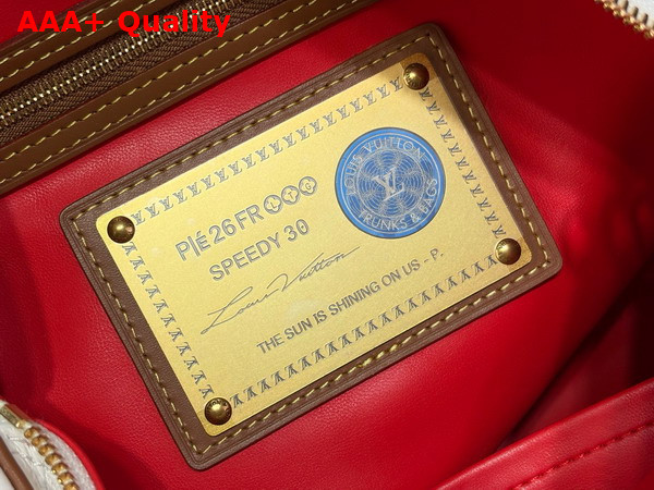 Louis Vuitton Speedy P9 Bandouliere 40 in White Perforated Calfskin M29330 Replica
