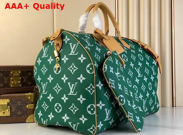 Louis Vuitton Speedy P9 Bandouliere 50 Bag in Green Monogram Leather M46991 Replica