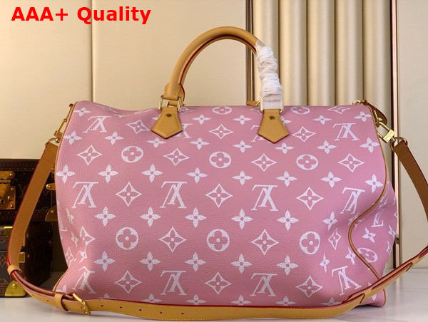 Louis Vuitton Speedy P9 Bandouliere 50 Bag in Pink Monogram Leather Replica