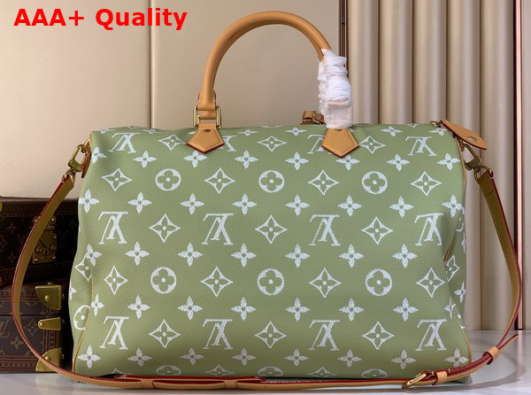 Louis Vuitton Speedy P9 Bandouliere 50 in Frozen Lime Calf Leather with Monogram Print M13927 Replica