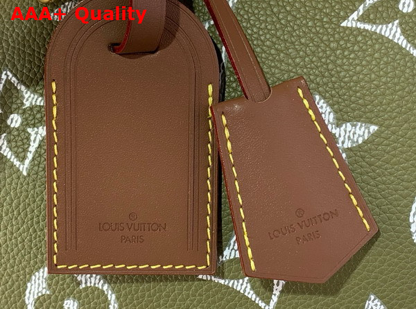 Louis Vuitton Speedy P9 Bandouliere 50 in Green Sencha Calf Leather with Monogram Print Replica