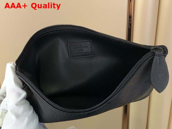 Louis Vuitton Speedy P9 Bandouliere 50 in Ultra Black Calf Leather with a Monogram Print M14022 Replica