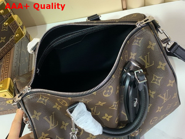 Louis Vuitton Speedy Soft 30 Dark Monogram Black M12243 Replica
