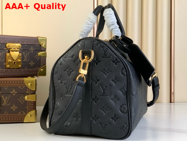 Louis Vuitton Speedy Soft 30 in Black Supple Monogram Empreinte Cowhide Leather M47186 Replica
