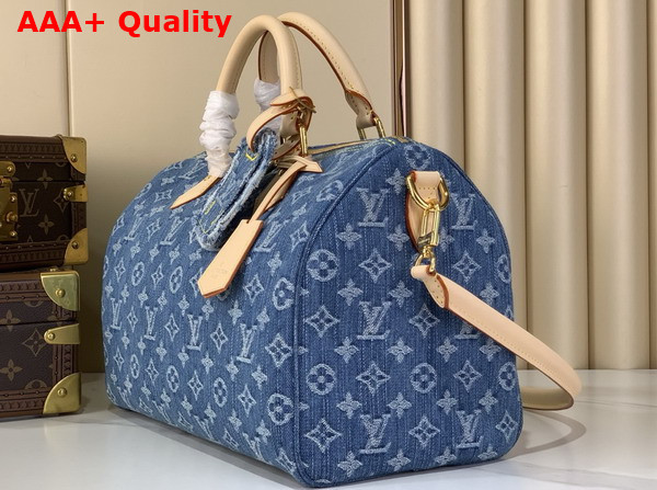 Louis Vuitton Speedy Soft 30 in Blue Denim M14430 Replica