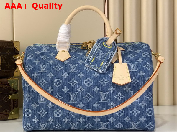 Louis Vuitton Speedy Soft 30 in Blue Denim M14430 Replica