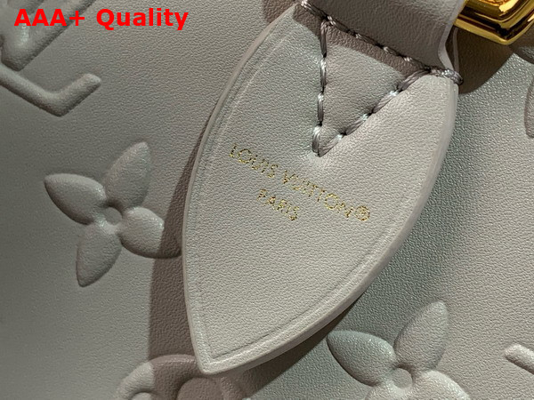 Louis Vuitton Speedy Soft 30 in Cloud Gray Calfskin Leather with Monogram Bold Pattern M25670 Replica
