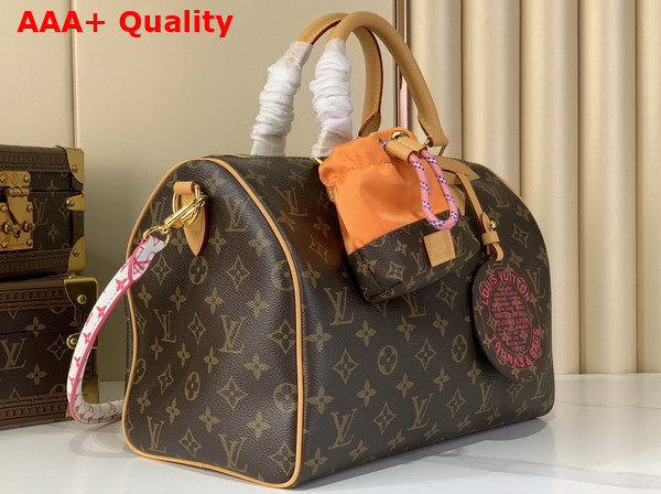 Louis Vuitton Speedy Soft 30 in Monogram Orange Coated Canvas with a Vibrant Nylon Pouch M27512 Replica