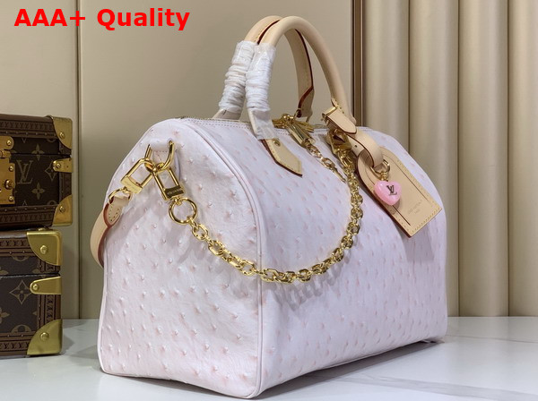 Louis Vuitton Speedy Soft 30 in Pale Pink Ostrich Leather Replica