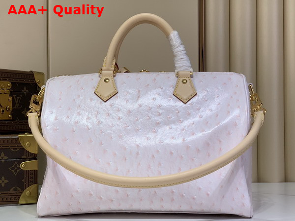 Louis Vuitton Speedy Soft 30 in Pale Pink Ostrich Leather Replica