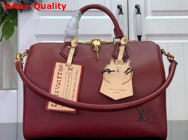 Louis Vuitton Speedy Soft 30 in Plum Calfskin Leather M25766 Replica