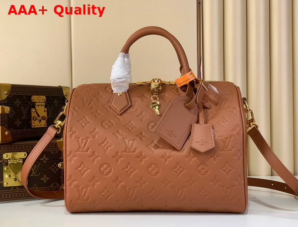 Louis Vuitton Speedy Soft 30 in Tan Mnogram Empreinte Leather M28662 Replica