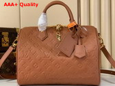 Louis Vuitton Speedy Soft 30 in Tan Mnogram Empreinte Leather M28662 Replica
