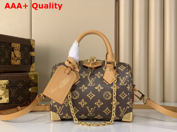 Louis Vuitton Speedy Trunk 20 Monogram Origine Ebene Coated Canvas M28102 Replica