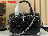 Louis Vuitton Speedy Trunk 20 in Black Calfskin Leather M27921 Replica