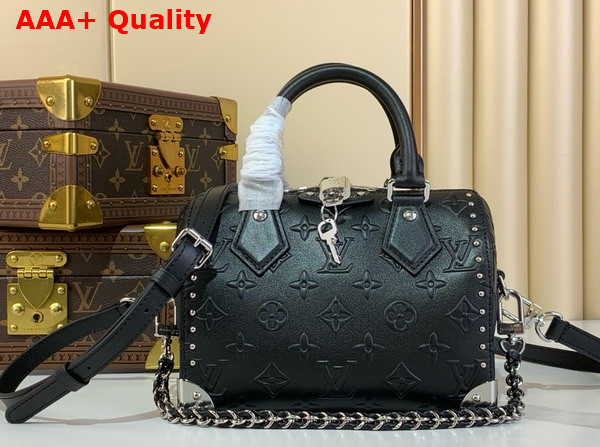 Louis Vuitton Speedy Trunk 20 in Black Monogram Calf Leather M14575 Replica