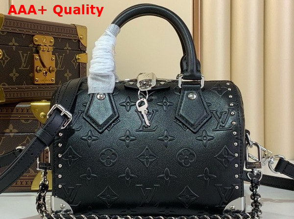 Louis Vuitton Speedy Trunk 20 in Black Monogram Calf Leather M14575 Replica