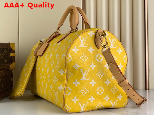 Louis Vuitton Speedy p9 Bandouliere 40 Yellow Soft Calfskin M24419 Replica
