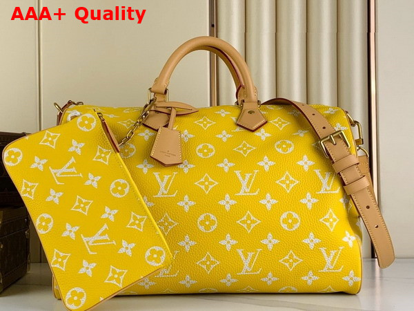 Louis Vuitton Speedy p9 Bandouliere 40 Yellow Soft Calfskin M24419 Replica
