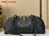 Louis Vuitton Squire East West Handbag in Boldly Black Calfskin Leather M3A167 Replica