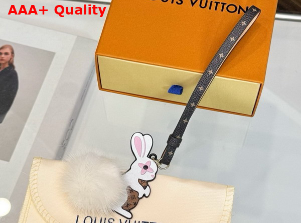 Louis Vuitton Squirrel LV Furry Friend Bag Charm Monogram Leather and Mink Fur M03218 Replica