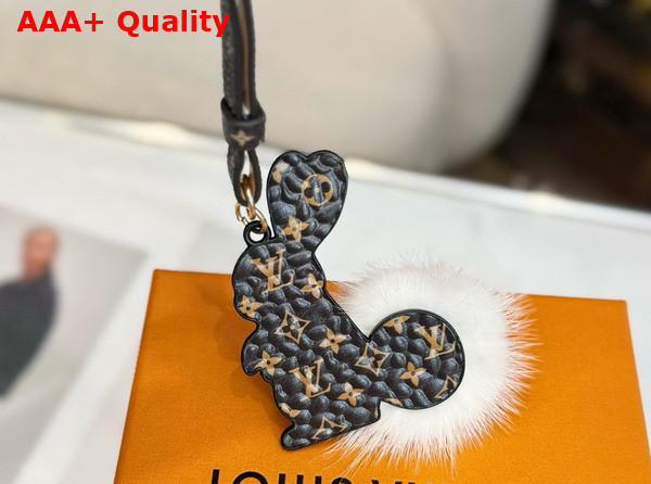 Louis Vuitton Squirrel LV Furry Friend Bag Charm Monogram Leather and Mink Fur M03218 Replica