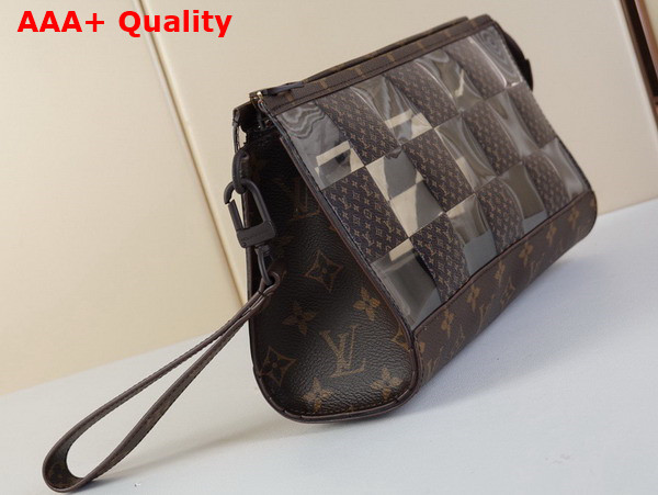 Louis Vuitton Standing Pouch Monogram Chess Coated Canvas and PVC M81588 Replica