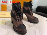 Louis Vuitton Star Trail Ankle Boot Khaki Green Calf Leather and Suede Calf Leather 1A86OF Replica